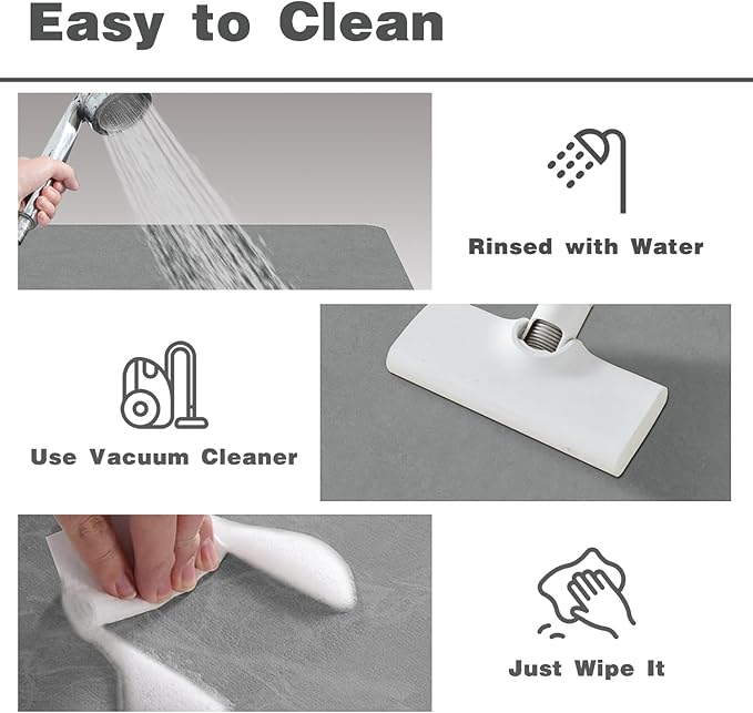 Toilet Rug, Thin Toilet Rugs U Shaped Washable Non Slip Absorbent Quick Dry Low Pile Toilet Mat, 20"x24" U Shape Light Grey