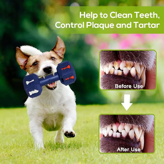 Hswaye Dog Chew Toys for Aggressive Chewers,Food Grade Non-Toxic Dental Pet Toy,Tough Durable Indestructible Dog Toys for Small Dogs.Blue（8IB-15IB）