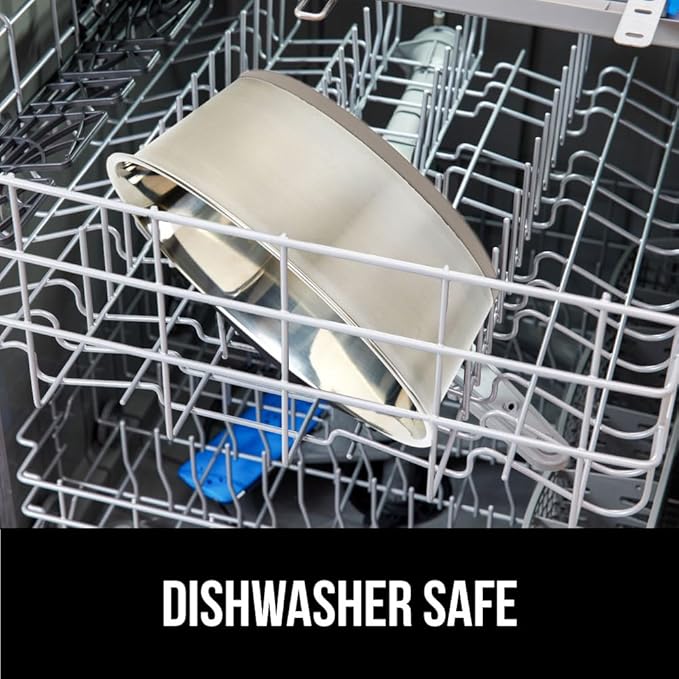 GORILLA GRIP Dog Bowls, Holds 1 Cup Each (8 fl oz), Heavy Duty Stainless Steel Food and Water Bowl for Feeding Dogs and Cats, Dishwasher Safe, Rust Resistant Metal BPA Free Rubber Base, Set of 2 Beige