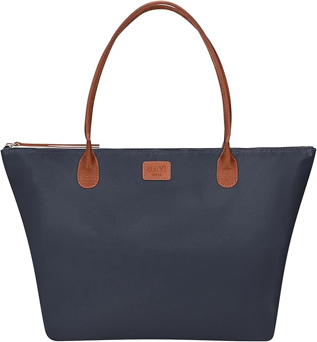 Nylon Tote Bag for Women, Large Foldable Weekend Hobo Purses for Women, Shoulder Tote Handbags with Zipper | Nylon, Large, Foldable, Weekend, Tote, with Zipper