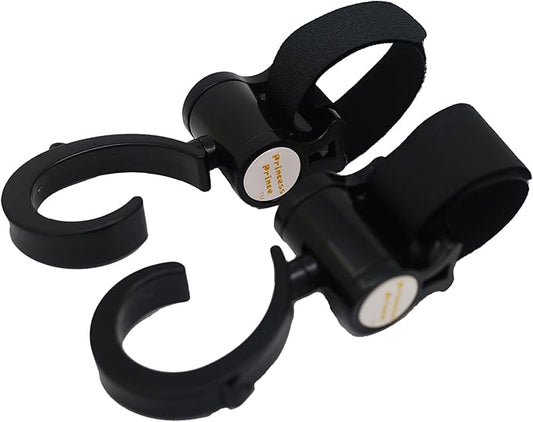 Princess Prince Stroller Hooks for Buggy Or Baby Carrier Or Bike Bicycle Or Car Headrest 1Pair