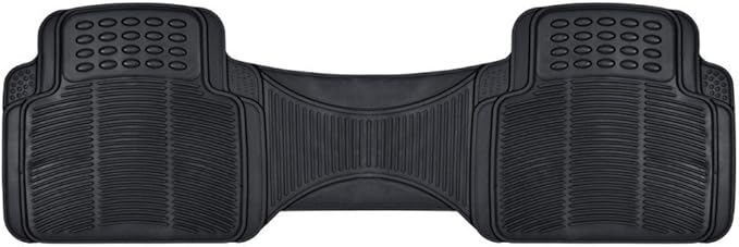 BDK Heavy Duty Rugged Ridged Complementary Rubber Rear Floor Mats Liners, All Weather Protection, Designed for Trucks Cars Sedan SUV