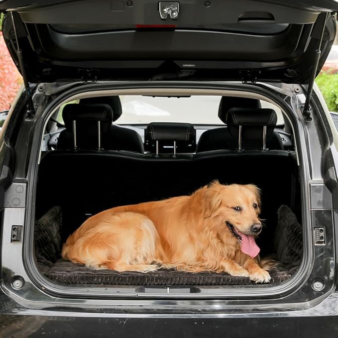 Dog Car Seat Cover for Back Seat, Dog Bed for Car, Fit for Backseat Extenders, Car Seat Protector, Nonslip Soft Durable for Cars Trucks and SUVs (Black, 24.8" x 54")