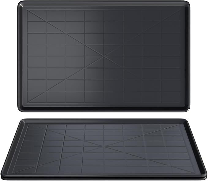 Holiwei 32" 2PC Dog Crate Tray Replacement fit for Metal Dog Crate Dog Cage Pans Plastic Tray