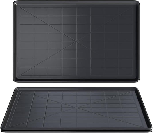 Holiwei 32" 2PC Dog Crate Tray Replacement fit for Metal Dog Crate Dog Cage Pans Plastic Tray
