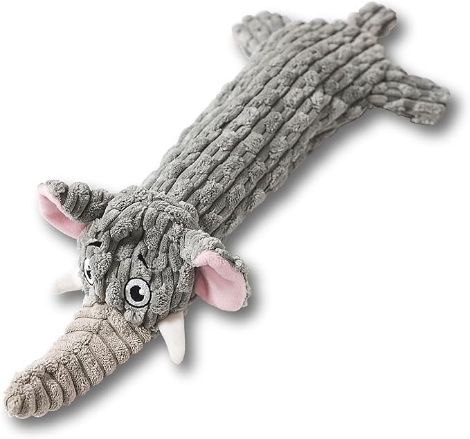 KrauzPet Dog Toys, Squeaky Plush No Stuffing Crinkle Dog Toy for Small Medium Large Dogs, Interactive Puppy Teething Water Bottle Dog Chew Toy