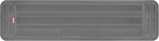 Motor Trend Heavy Duty Rear Back Seat Floor Mats 2nd or 3rd Row Floor Mat for Car, SUV & Van - All Weather SUV Gray Runner Rubber Mat - Floor Runner Back Row Floor Mat Interior Accessories 57x15