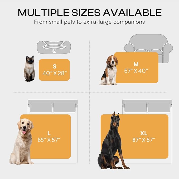 Luciphia Waterproof Bed Blanket Washable,Soft Sherpa Fleece Puppy Reversible Throw Blankets for Small Dog Cat,Furniture Cover Protector Couch Bed from Liquid Pee and Pet Fur, Light Grey, 40" x 28"