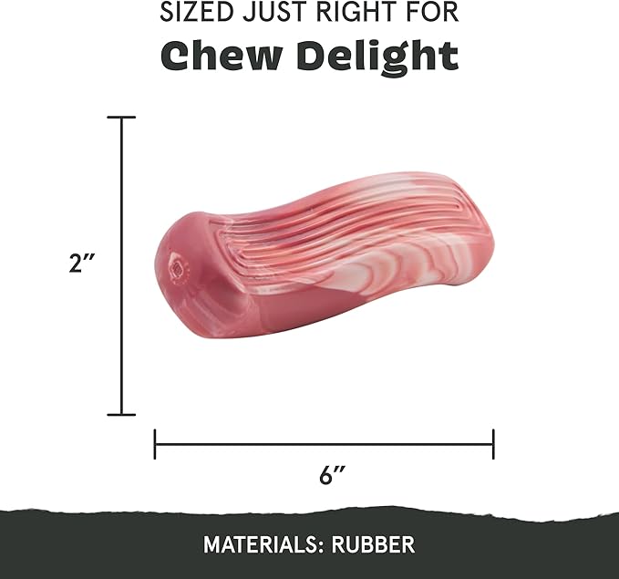 Barkbox Tough Break Bacon Dog Toy | Solid Nylon Bacon-Scented Dog Toy for Aggressive Chewers | Durable Dog Chew Toy for Medium & Large Dogs