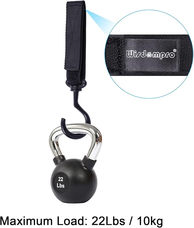 Wisdompro Car Seat Headrest Hook, 4 Pack Multi-Purpose Hanger for Handbag, Purse, Coat, Clothes & Grocery Bag - Black