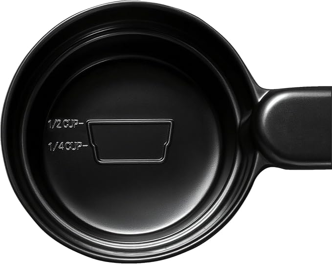 Joyinjojo Dog Cat Food Scoop - Pet Food Scoop Dog Food Measuring Cup 1/2 1/4 Cup, Comfortable Long Handle for Easy to Scoop Food, Black 1/2 Cup