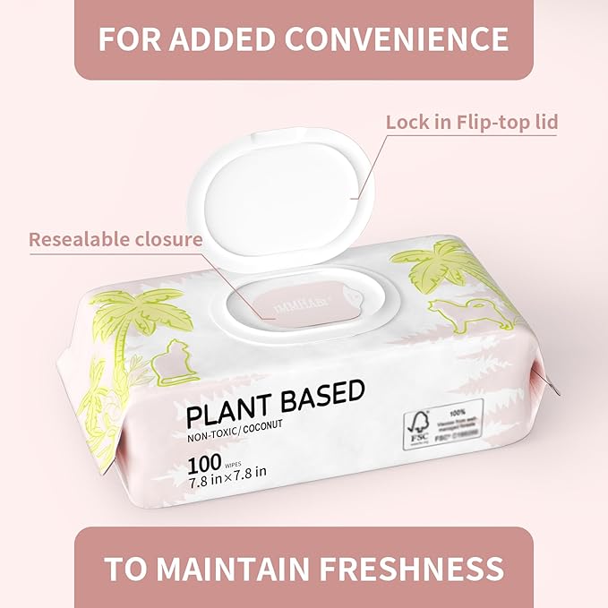 400 PCS Dog Wipes for Paws and Butt Hypoallergenic Pets Cleansing & Deodorizing Anal Gland Hygienic Puppy Wipes for Dogs Face and Body Wipes Cleaning Fur Doggie Wipes Doggy Wipes (Coconut Oil)