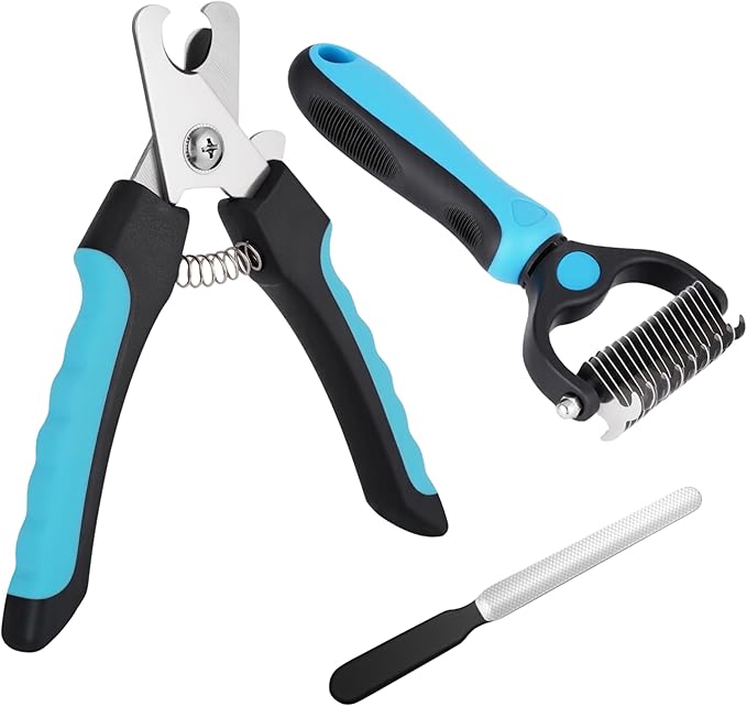 Kuzey Home- Dog & Cat Pets Nail Clippers and Trimmers - with Safety Guard to Avoid Overcutting, Free Nail File, Razor Sharp Blade - Professional Grooming Tool for Pets