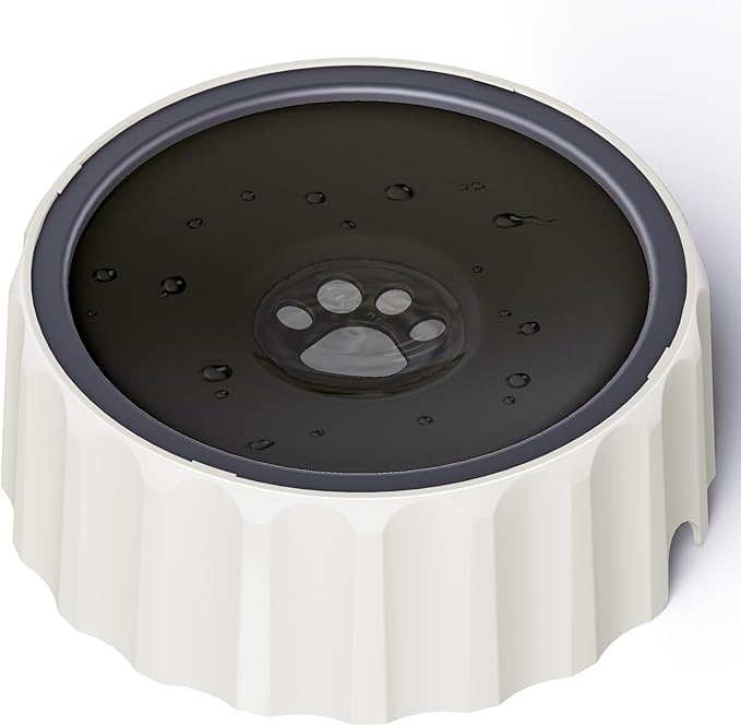 FORWH Dog Small Animals Water Bowl No Spill 70oz/2L Large Capacity Dispenser Non Slip No Splash Small Animals Bowl Pet Slow Feeder No Drip Dog Water Bowl on Vehicle for Dogs and Cats - Black