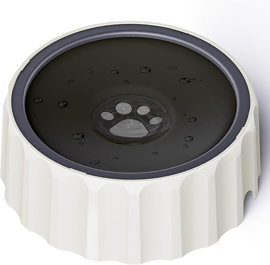FORWH Dog Small Animals Water Bowl No Spill 70oz/2L Large Capacity Dispenser Non Slip No Splash Small Animals Bowl Pet Slow Feeder No Drip Dog Water Bowl on Vehicle for Dogs and Cats - Black