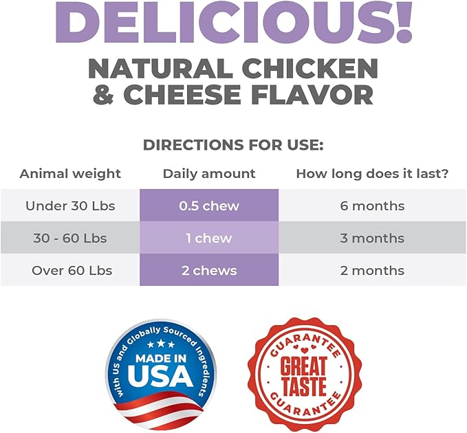 Mighty Petz MAX Hemp Calming Chews for Dogs - Dog Anxiety Relief with Melatonin + Hemp Oil. Dog Calming Treats, Calming Dog Chews, Advanced Pet Composure and Sleep Support