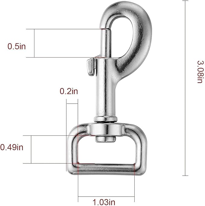 Buclefly Swivel Eye Bolt Snap Hooks Heavy Duty Dog Leash Clips 4pcs