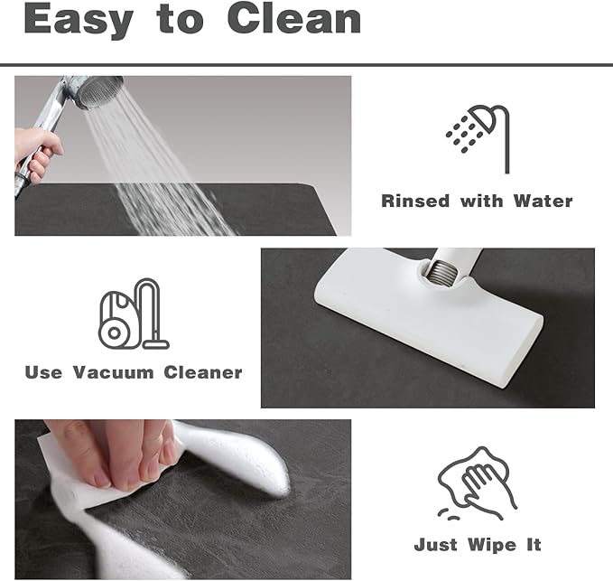 Toilet Rug, Thin Toilet Rugs U Shaped Washable Non Slip Absorbent Quick Dry Low Pile Toilet Mat, 20"x24" U Shape Dark Grey