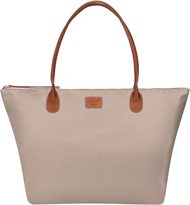 Nylon Tote Bag for Women, Large Foldable Weekend Hobo Purses for Women, Shoulder Tote Handbags with Zipper | Nylon, Large, Foldable, Weekend, Tote, with Zipper