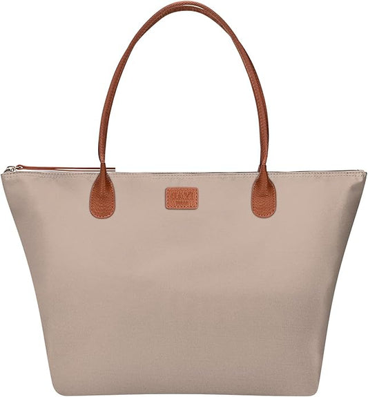 Nylon Tote Bag for Women, Large Foldable Weekend Hobo Purses for Women, Shoulder Tote Handbags with Zipper | Nylon, Large, Foldable, Weekend, Tote, with Zipper