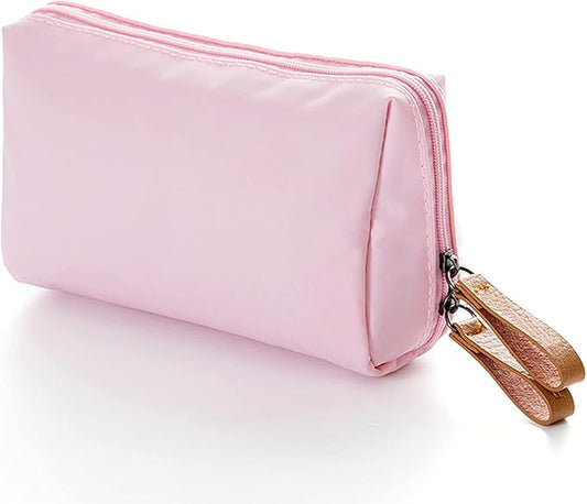 Small Makeup Bag for Purse, Makeup Pouch Small Cosmetic Bag Mini Portable Handbag for Women and Girls (Pink)