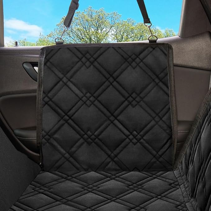 Meadowlark Dog Car Seat Cover, X-Large Heavy Duty Pet Seat Cover for Back Seat, Extra Padded Non-Slip Dog Hammock, Water-Resistant Back Seat Protector for Cars Trucks and SUVs (64” W x 60" L)