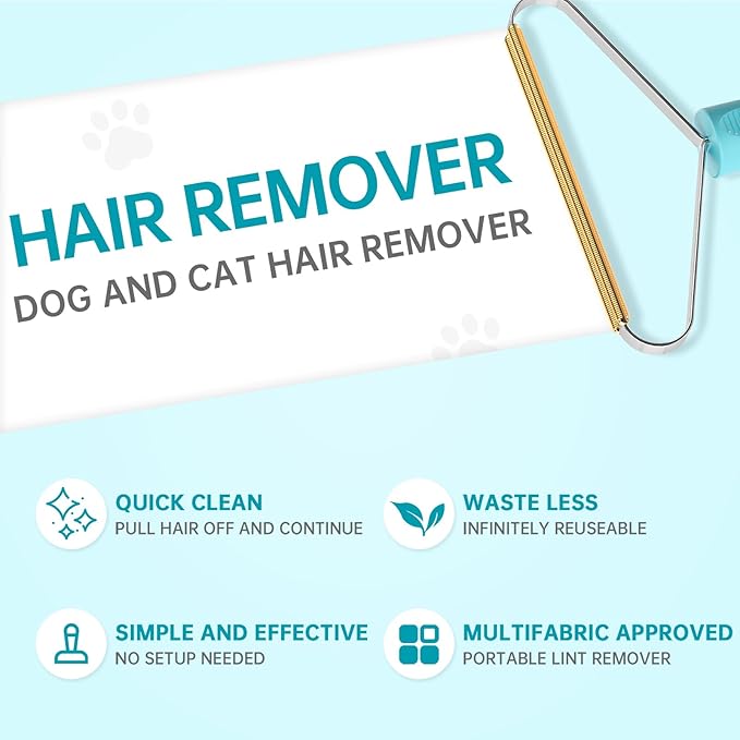 Pet Hair Remover,Deep Cleaning Dog Cat Hair Remover,Pet Hair Removal Tool,Fur Removal Tool,Portable Carpet Scraper Rake,Carpet Rake for Carpet,Car Mat,Couch,Pet Bed,Furniture,Rug(2Pcs)