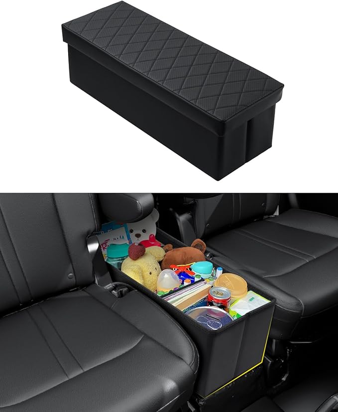 Mixsuper Liner Car Seat Organizer for Kia Telluride 2026 2025 2024-2020, Console Organizer Backseat Box for Kia Telluride, Kids Toys Baby Supplies Dog Toy Box Storage Bin Travel Accessories
