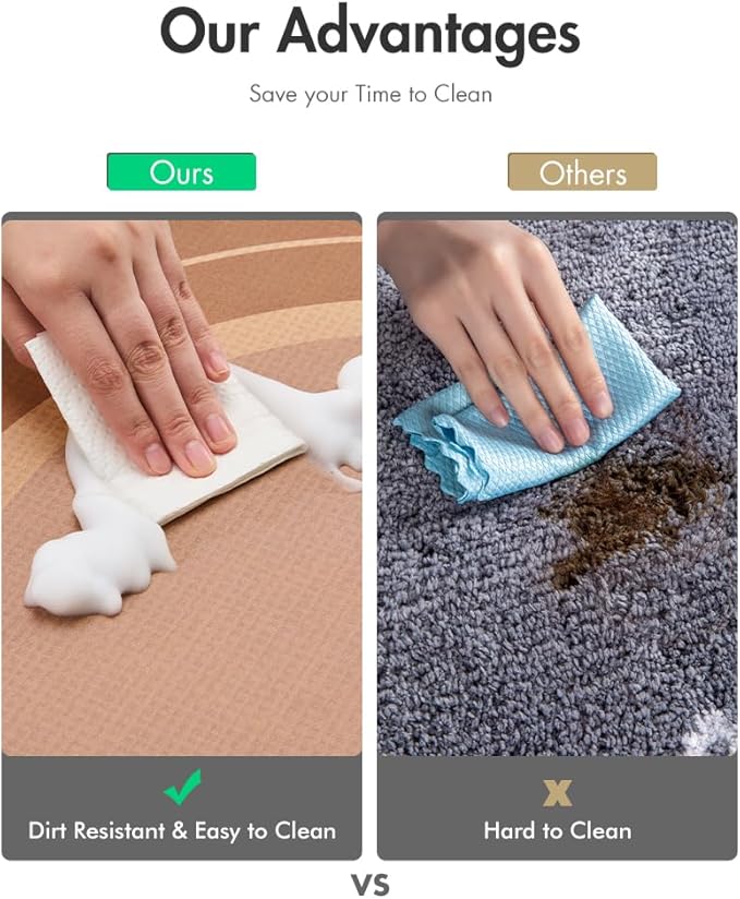 MontVoo Bath Mat Runner - Long Non Slip Absorbent Quick Dry Thin Bath Rug for Bathroom Floor Mat - Rubber Backed - Stain Resistant - Easy Care - Brown 17"x70"