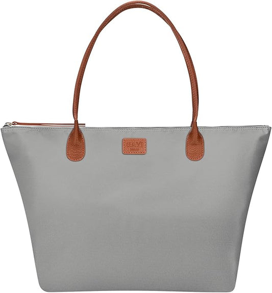 Nylon Tote Bag for Women, Large Foldable Weekend Hobo Purses for Women, Shoulder Tote Handbags with Zipper | Nylon, Large, Foldable, Weekend, Tote, with Zipper