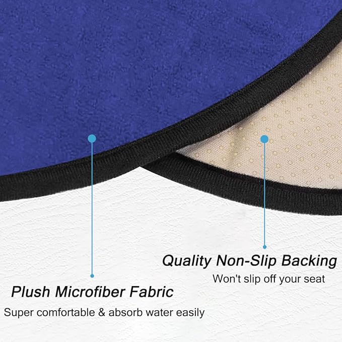 Waterproof Sweating Car Seat Cover for Post Gym Workout, Running, Swimming, Beach and Hiking, Universal Fit Non-Slip Bucket Seat Protector for Cars SUV Trucks, Machine Washable (Blue)