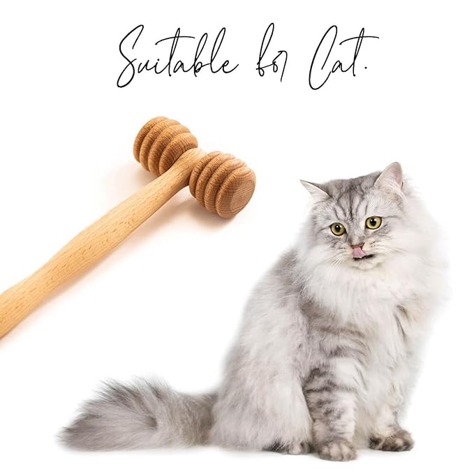 tuuli Wooden Pet Massager Massager Roller for Dogs, Cats, Horses, Massage Brush, Short or Long Hair