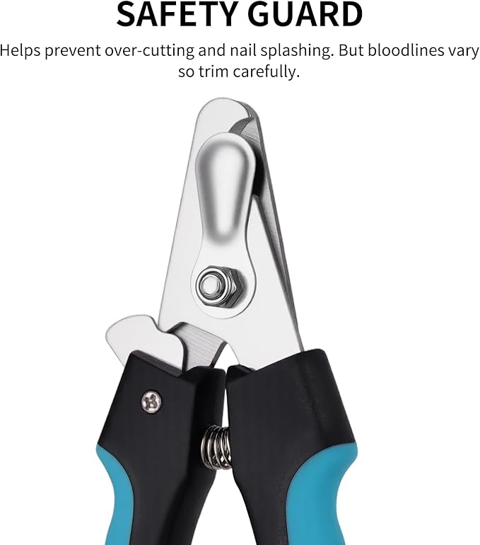 Kuzey Home- Dog & Cat Pets Nail Clippers and Trimmers - with Safety Guard to Avoid Overcutting, Free Nail File, Razor Sharp Blade - Professional Grooming Tool for Pets