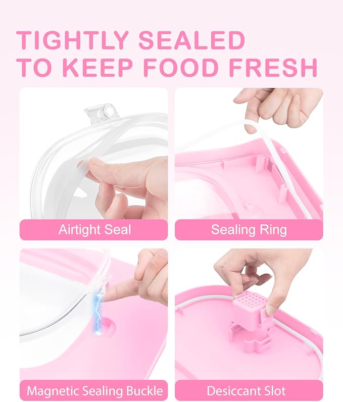 DDMOMMY 10-13 Lbs Dog Food Container, Collapsible Pet Food Storage Containers with Airtight Lid, Pet Food Scoop and Silicone Dog Bowl, Dog Food Storage Container Dry Food for Dog, Cat