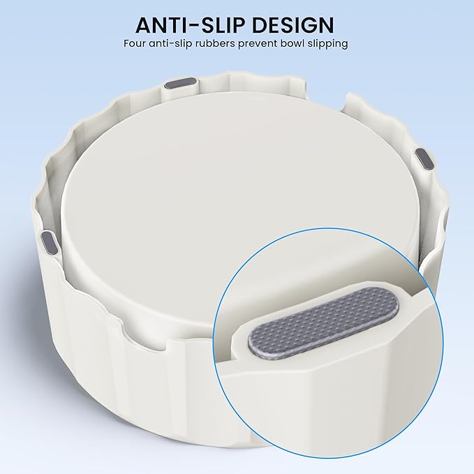 FORWH Dog Water Bowl No Spill 70oz/2L Large Capacity Dispenser Non Slip No Splash Bowl Pet Slow Feeder No Drip Dog Water Bowl on Vehicle Slow Water Bowl for Dogs and Cats