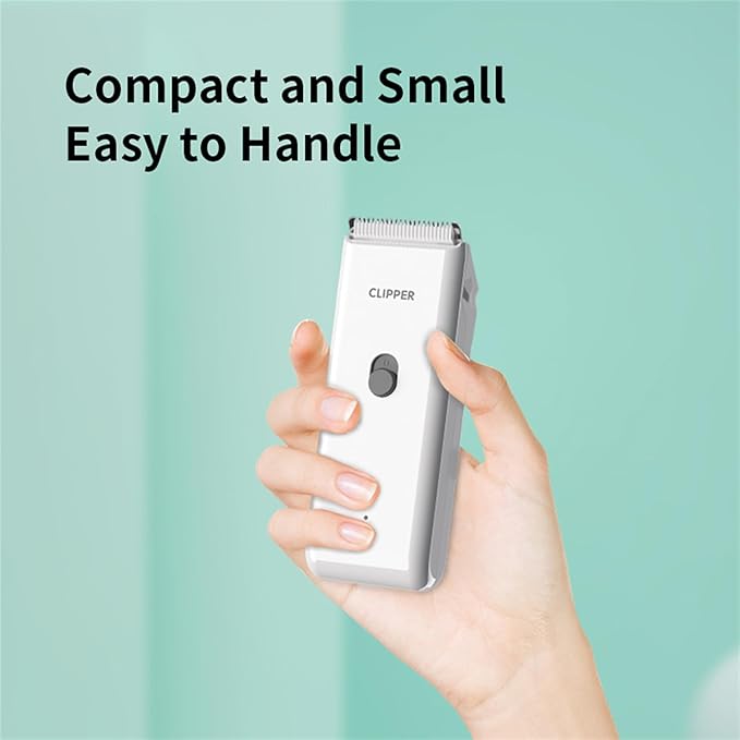 Founouly Handy Dog Cat Clippers - Professional Cordless Grooming Tools - Low Noise Pet Hair Trimmer Kit, AP005, White