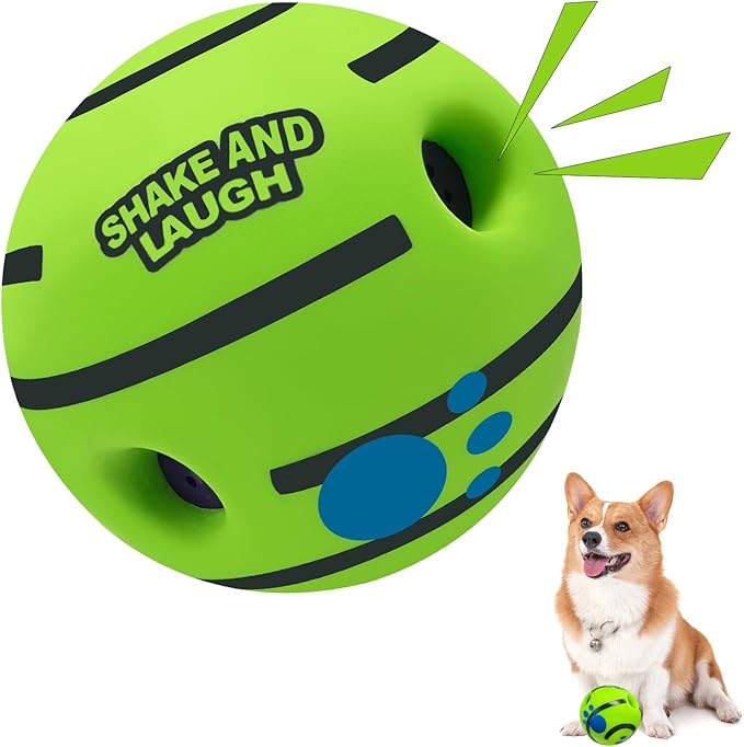 SHAKE AND LAUGH Dog Toys Ball, Interactive Dog Ball, Shaking with Gibbering Sound, for Training & Herding, S, 3.14 in (8 cm)