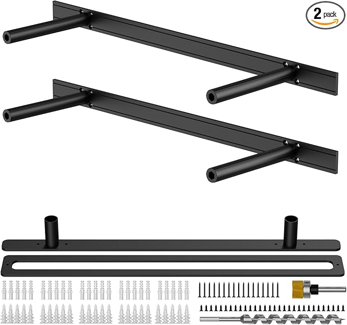 Floating Shelf Bracket Heavy Duty Shelving Brackets,Decorative Floating Shelf Hardware Black,Hidden Metal Shelf Support Bracket Heavy Duty Floating Mantel Bracket(22X8X1.2-Metal Jig)