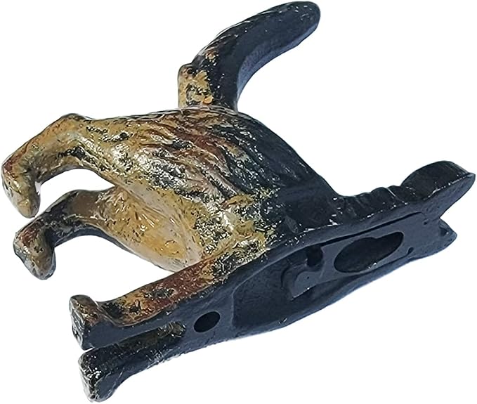 Lulu Decor, Cast Iron German Shepard Dog Tail Hooks (4 Dog Tail Hooks)