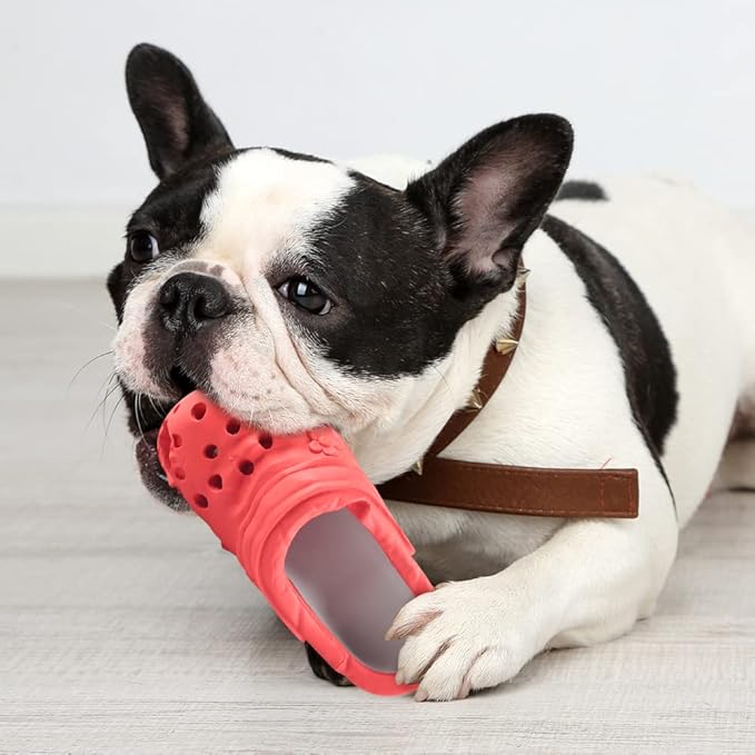 Dog Chew Toys,Durable Rubber Slipper Toy for Puppy,Dog Tough Toys for Pet Training and Cleaning Teeth,Interactive Puppy Toys Aggressive Chewers Small Meduium Breed