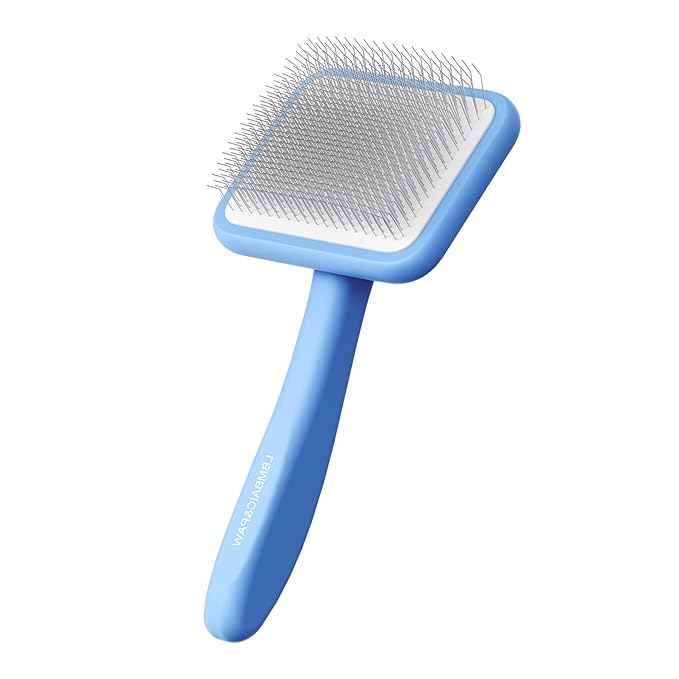 Dog Brushes for Poodles,Doodles,Goldendoodle,Bernedoodle.Dog Slicker Brush for Thick Long Curly Fur Deshedding,Fluffy,Grooming Remove Loose Hair Quick Easy.Long Pin Slicker Brush for Shedding.(Large)