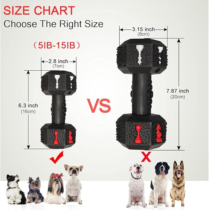 Hswaye Dog Chew Toys for Aggressive Chewers,Food Grade Non-Toxic Dental Pet Toy,Tough Durable Indestructible Dog Toys for Small Medium Dogs.Black（8IB-15IB）