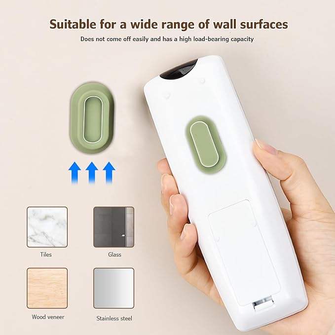 Magnetic Remote Control Holder Wall Mount - 4 Pcs No Drill Self-Adhesive Organizer for Air Conditioner & TV Remotes, Storage Caddy for Televisions Backside - Multicolor
