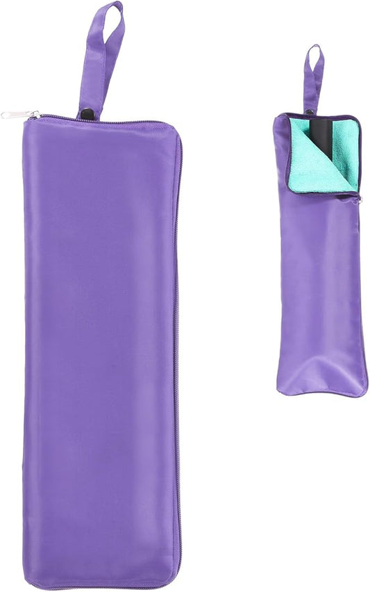 uxcell Wet Umbrellas Bag, 15 x 5 Inch Waterproof Oxford Cloth Reversible Umbrellas Sleeve Cover Portable Waterproof Case for Wet Travel Folding Umbrellas Travel Home Outdoor, Purple