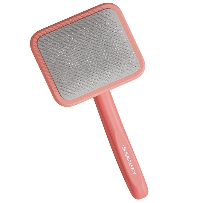 Dog Brushes for Poodle,Doodle,Goldendoodle,Labradoodle Coats Best Slicker Brush for Dogs Thick Long Curly Hair Shedding,Detangles,Fluffy Grooming Soft Long Pin Slicker Brush Dematting.Wooden(Large)