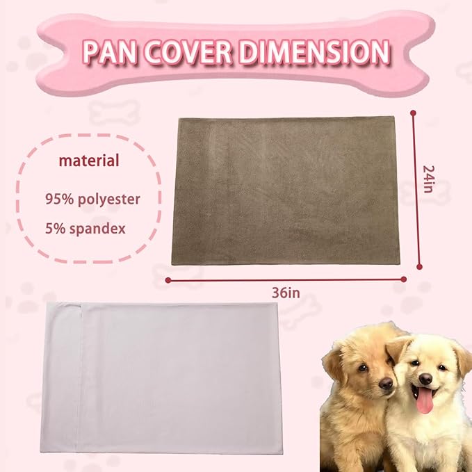 Dog Crate Pan Cover Washable Dog Bed Liner 36x24 Inch Universal Crate Pan Cover for Pet Cages Tray Fitted Pet Supplies