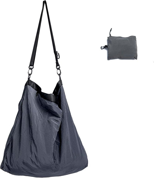 Lightweight Foldable Nylon Crossbody Bag,Stylish Compact Polyester Packable Totes