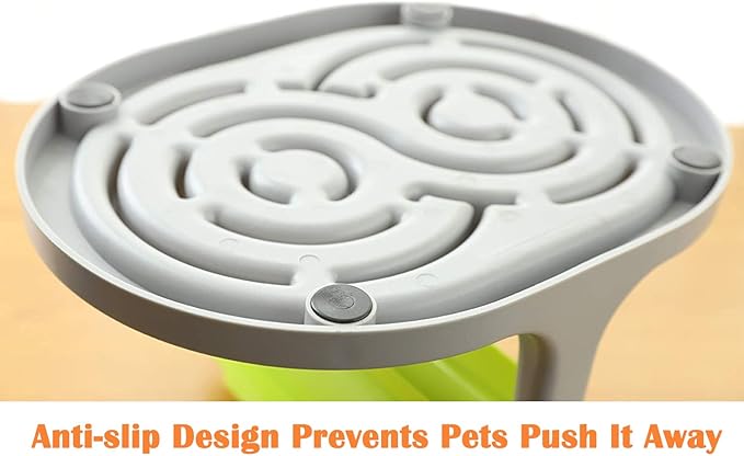 Ito Rocky Interactive Dog & Cat Food Puzzle Toy - Treat Boredom Dispensing Slow Feeder - Anxiety IQ Training in Smart Feeding and Adjustable Height for Small/Medium Dogs