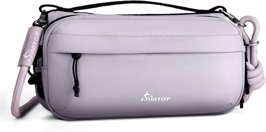 Small Crossbody Travel Bag for Women, Water-Resistant Nylon, RFID Blocking, Organizer with Bottle Slot, Adjustable Rope Strap