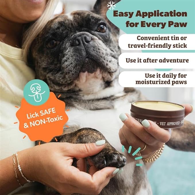 Natural Dog Company Paw Soother Balm & Wax 2 oz Tin – Restorative Paw Repair with Coconut & Hempseed + Calendula – Heals Dry, Cracked, Rough Pads – Lick-Safe, Vegan for All Breeds